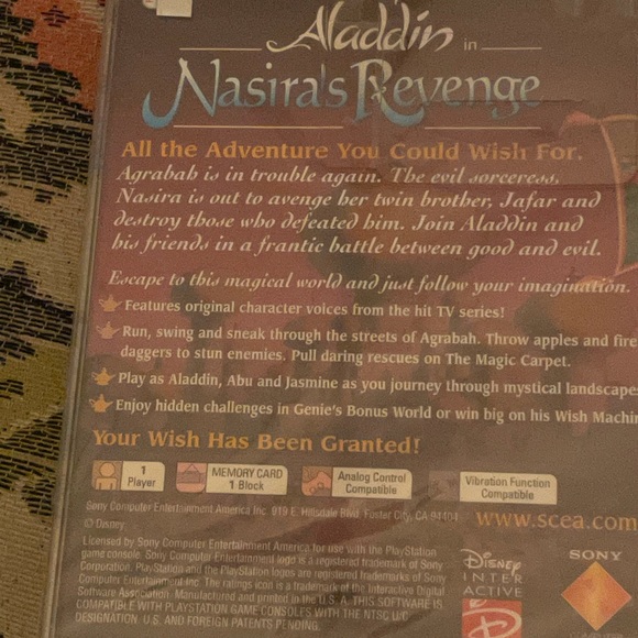 Disney’s Aladdin In Nasira’s Revenge PS1, Played Once PlayStation 1 - Picture 4 of 5